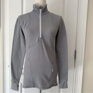 Lululemon Gray Quarter Zip Athletic Pullover Jacket